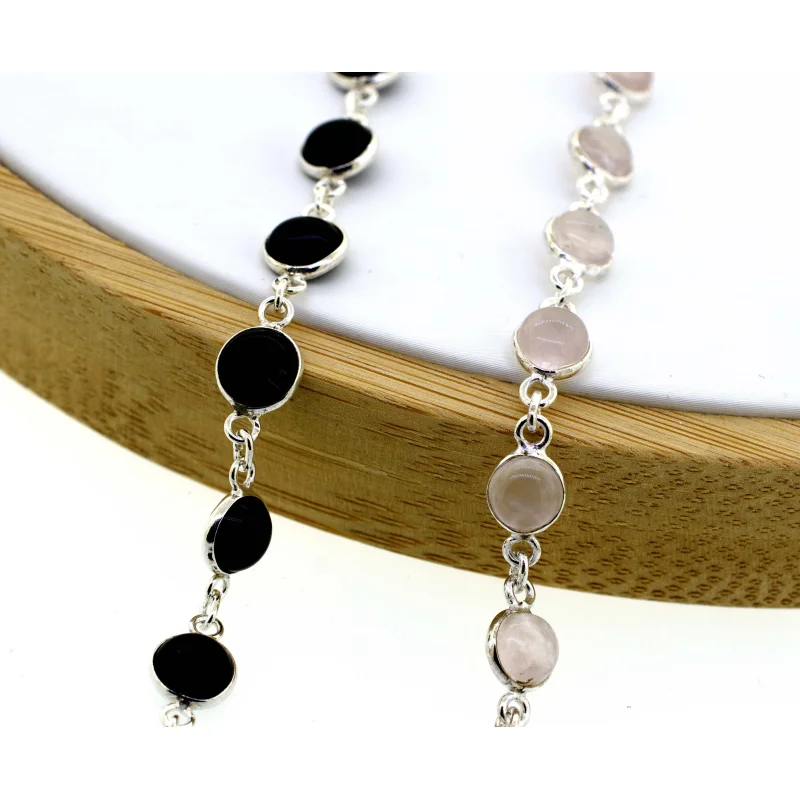 Simple Round Gemstone Bracelet With Delicate Wire Setting