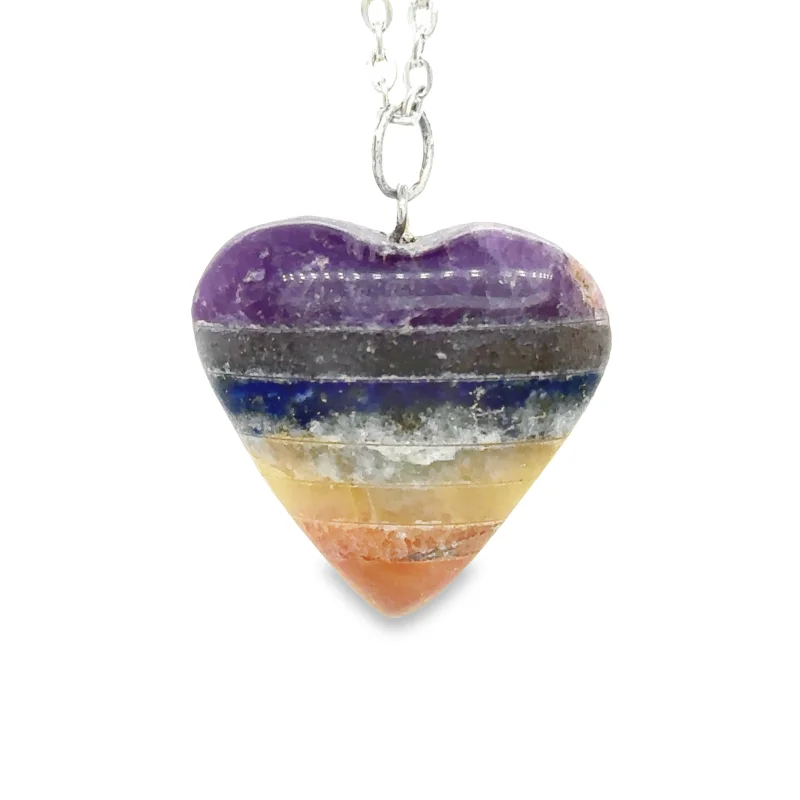 Chakra Stone Heart Pendant