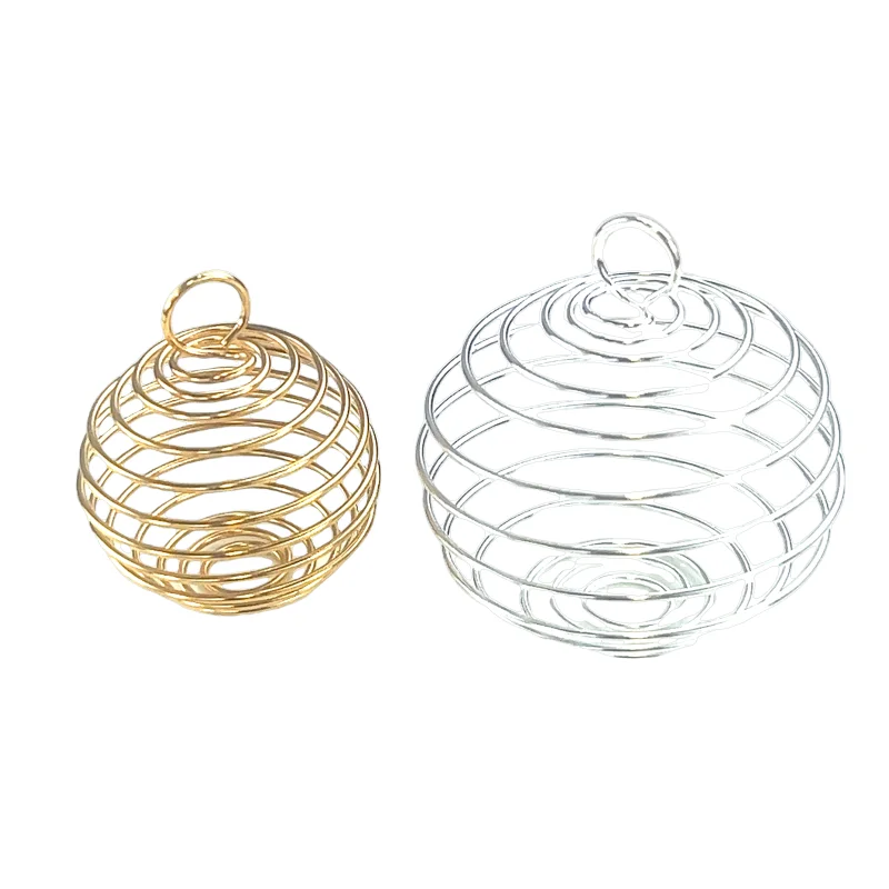 Spiral Cage Pendant For Holding Gemstones