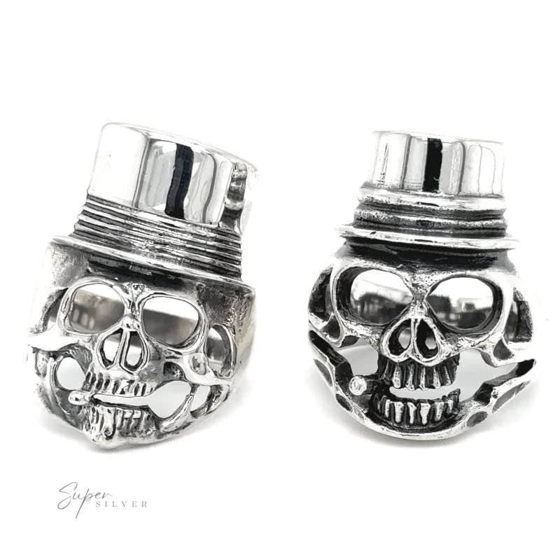 Skull Ring with Top Hat