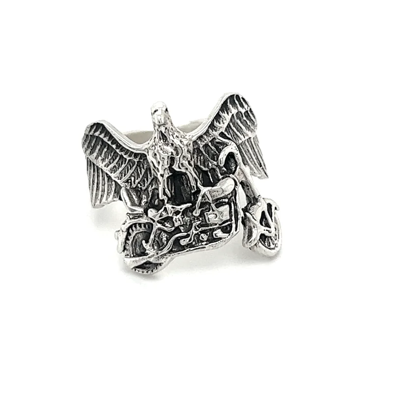 Statement Eagle and Motorcycle Ring