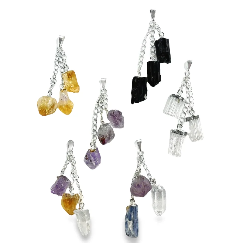 Triple Crystal Pendants