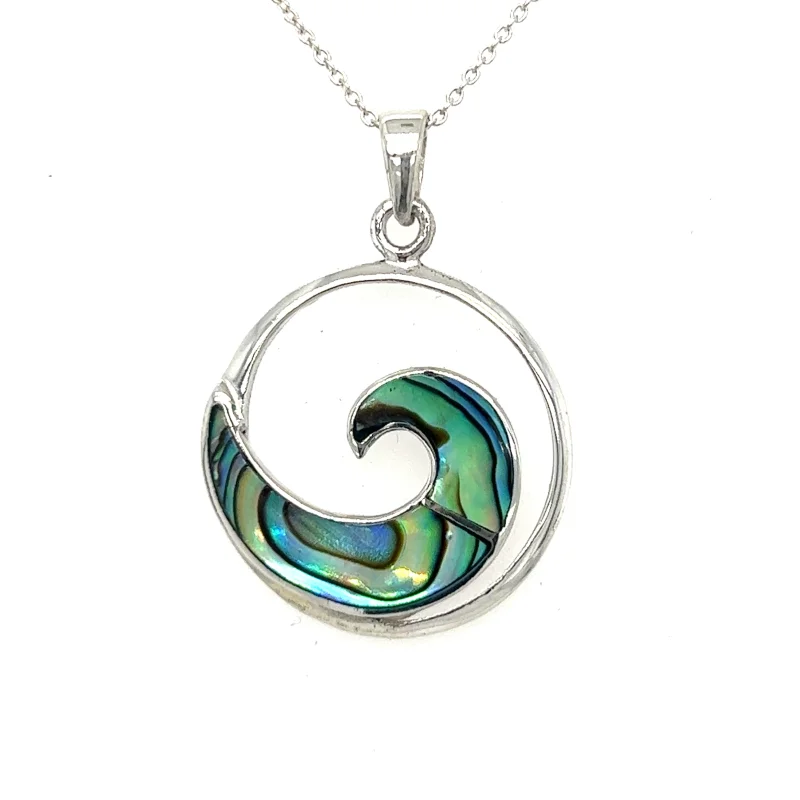 Abalone Wave Pendant