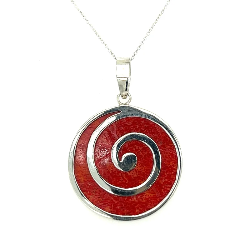 Coral Spiral Pendant