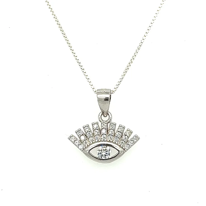 Cubic Zirconia Modern Eye Charm