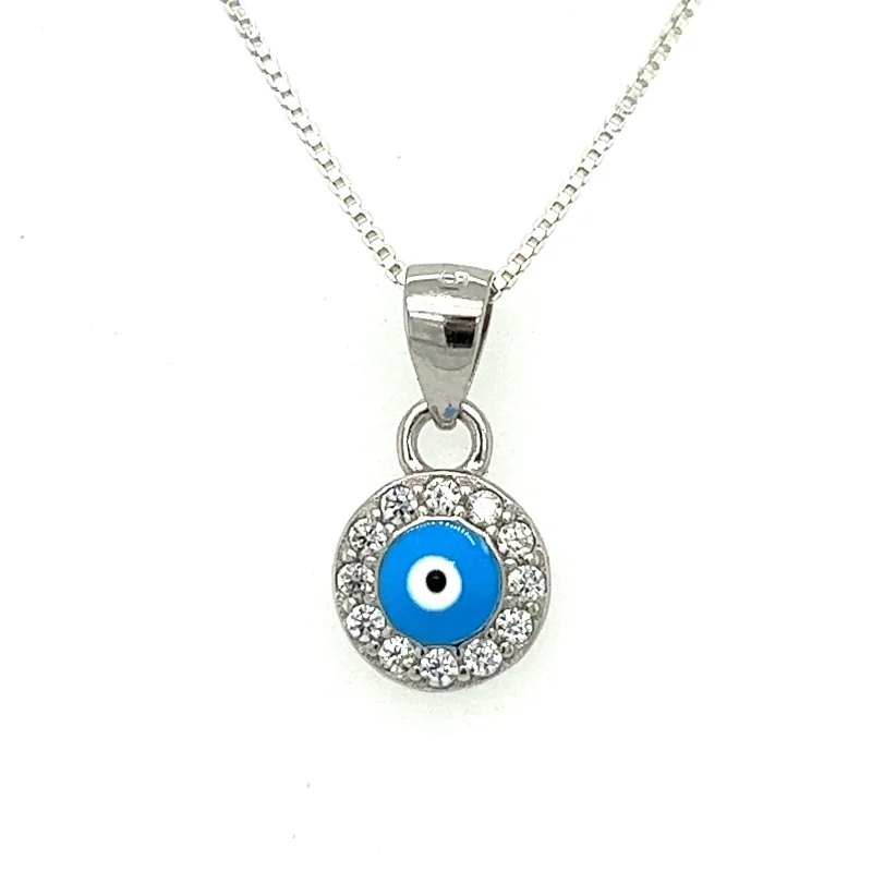 CZ Outline Evil Eye Charm