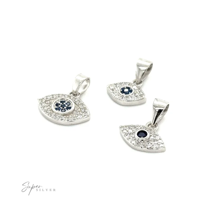 Evil Eye Pave Cubic Zirconia Charms