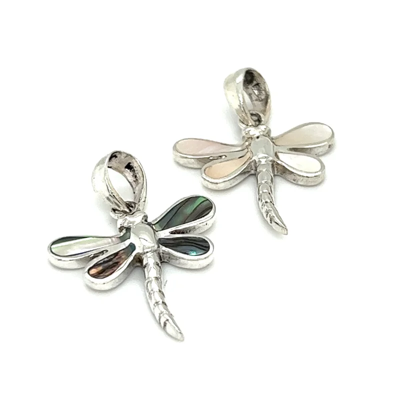 Inlay Stone Dragonfly Pendant