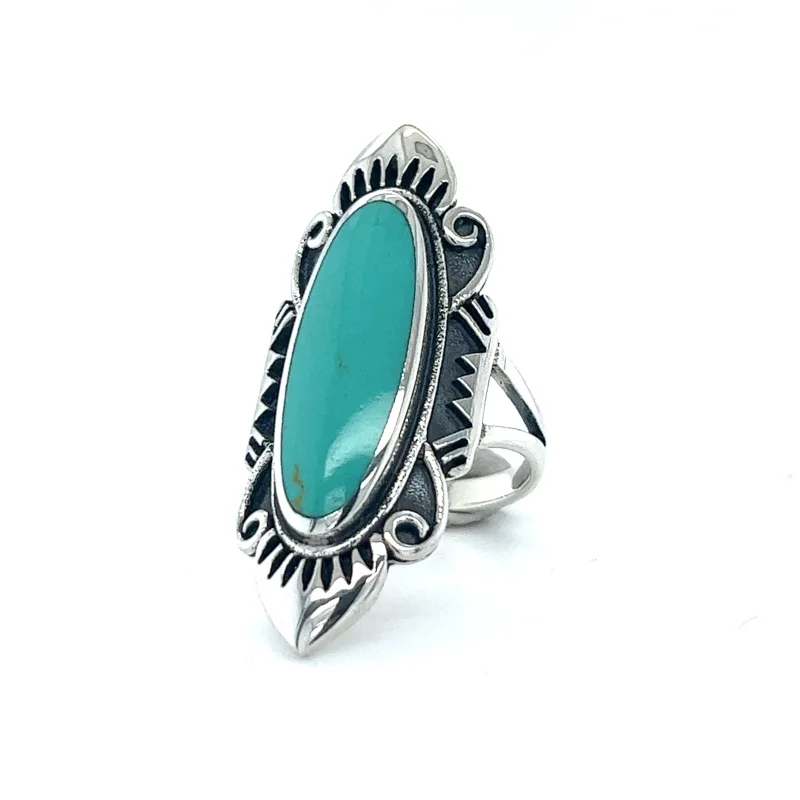 Southwest Styled Turquoise Statement Ring