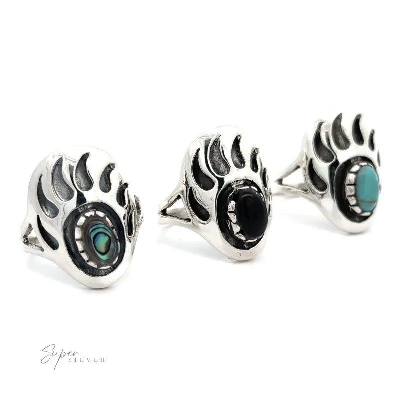 Stone Bear Paw Ring