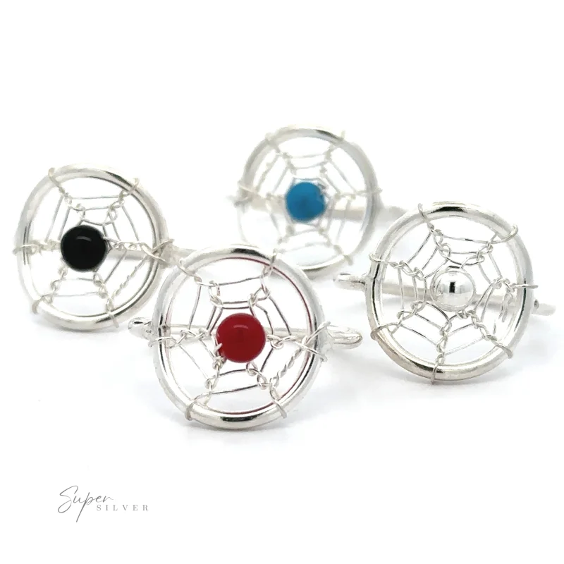 Wire Dreamcatcher Ring with Bead