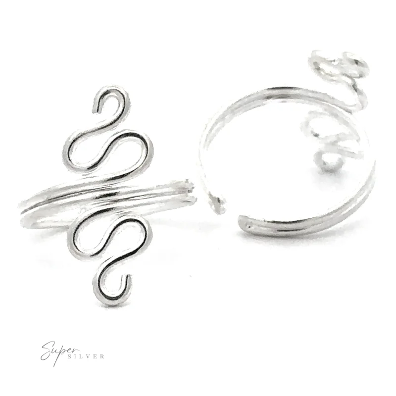 Squiggly Adjustable Toe Ring