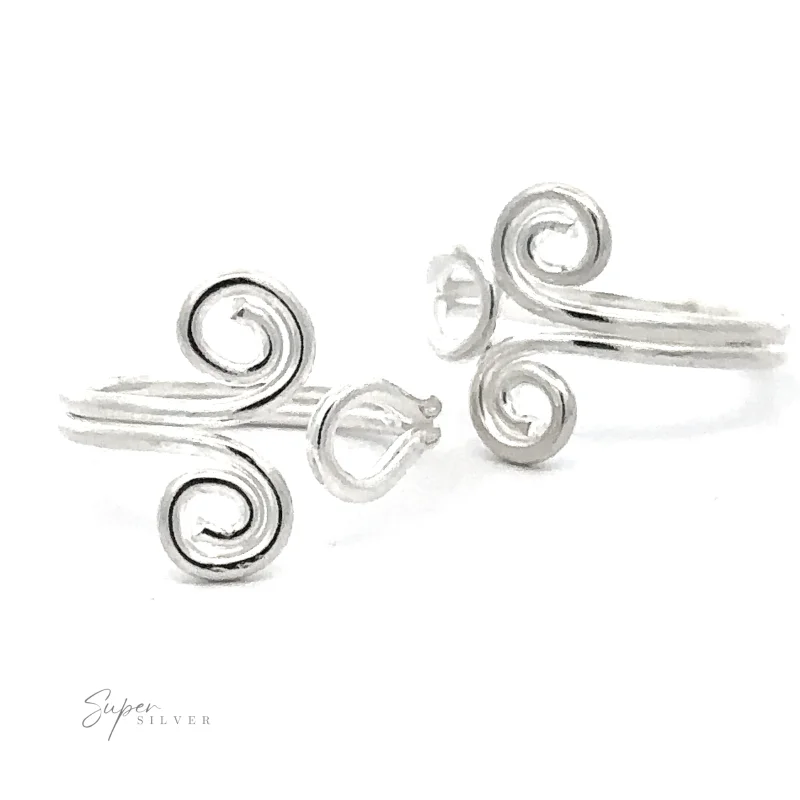 Wire Spiral Swirl Adjustable Toe Ring