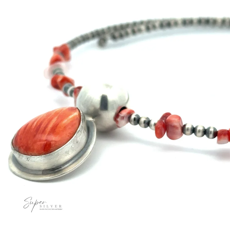 Wrap Around Spiny Oyster Shell Choker Necklace