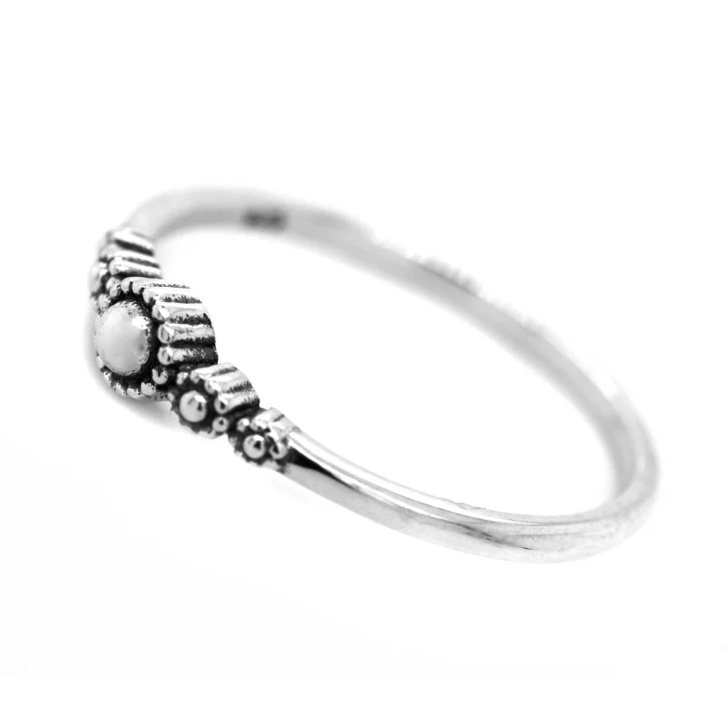 Tiny Beaded Princess Ring