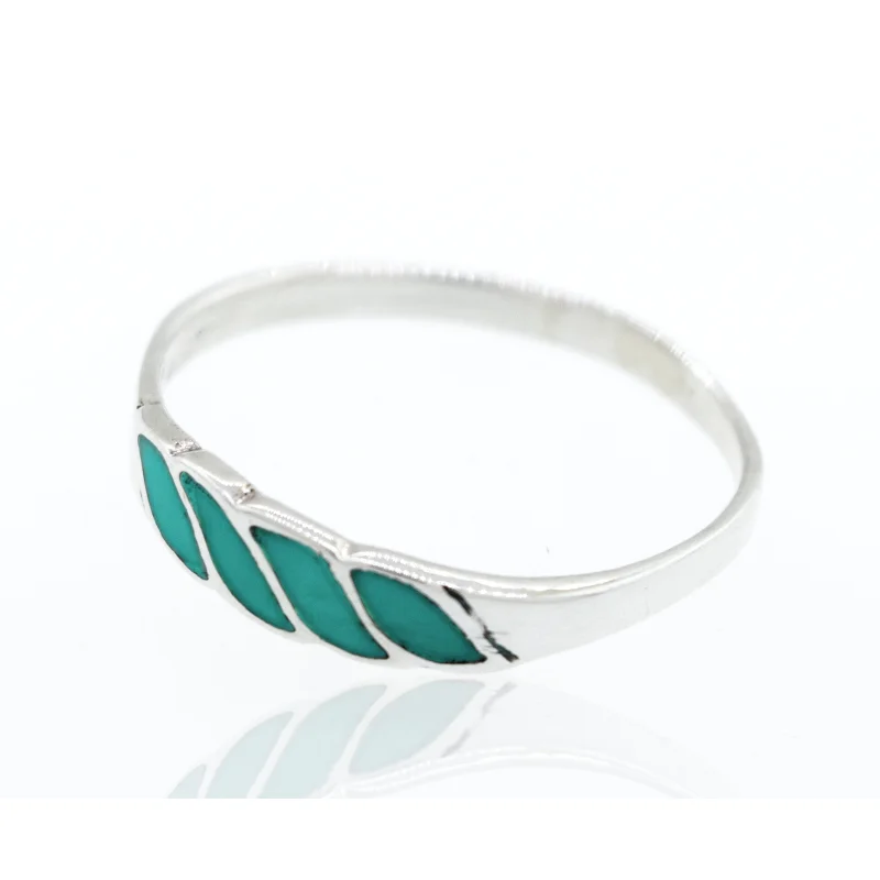 Turquoise Striped Ring With Four stripes