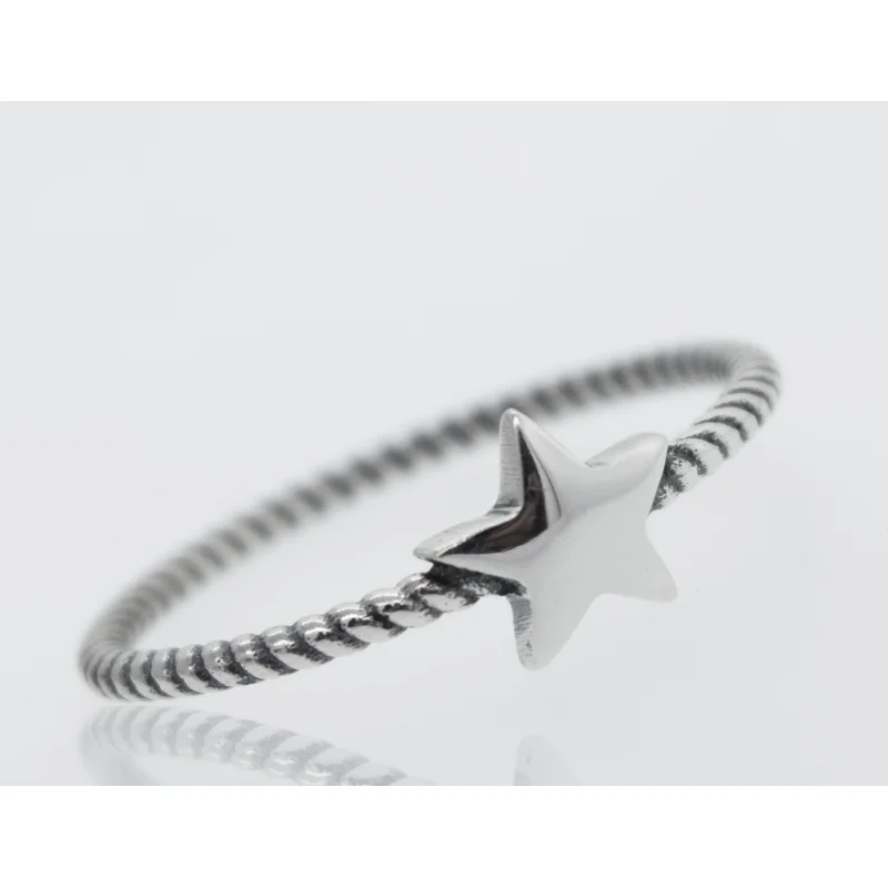 Star Ring With A Rope Band