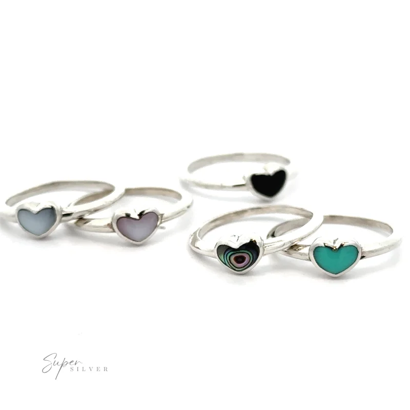 Stone Wire Heart Ring