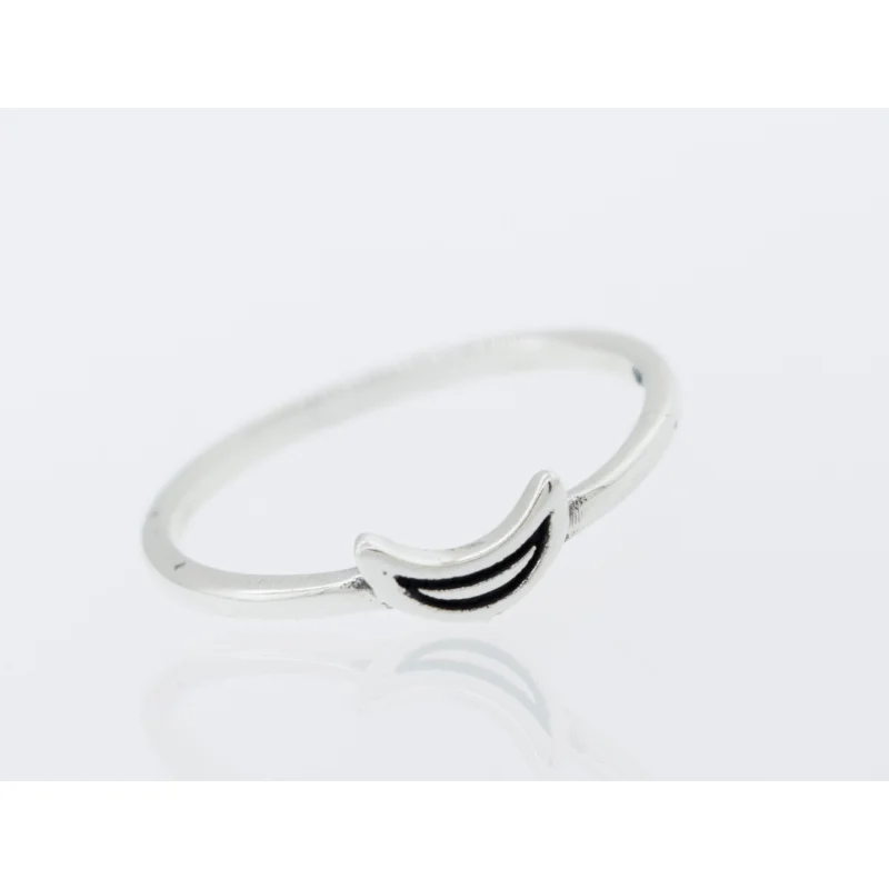 Tiny Crescent Moon Ring