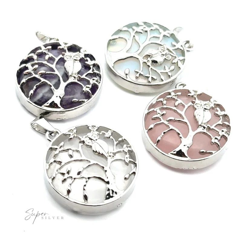 Owl and Tree Pendant