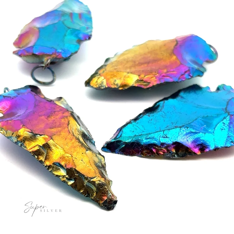 Rainbow Hematite Arrowhead Pendant