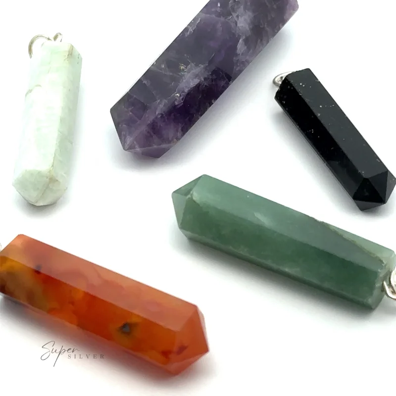 Raw Stone Obelisk Pendant