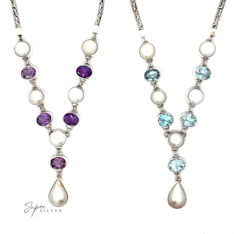 Stunning Pearl and Gemstone Statement Necklace