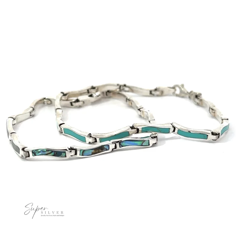 Inlay Stone Curved Shaped Bracelet