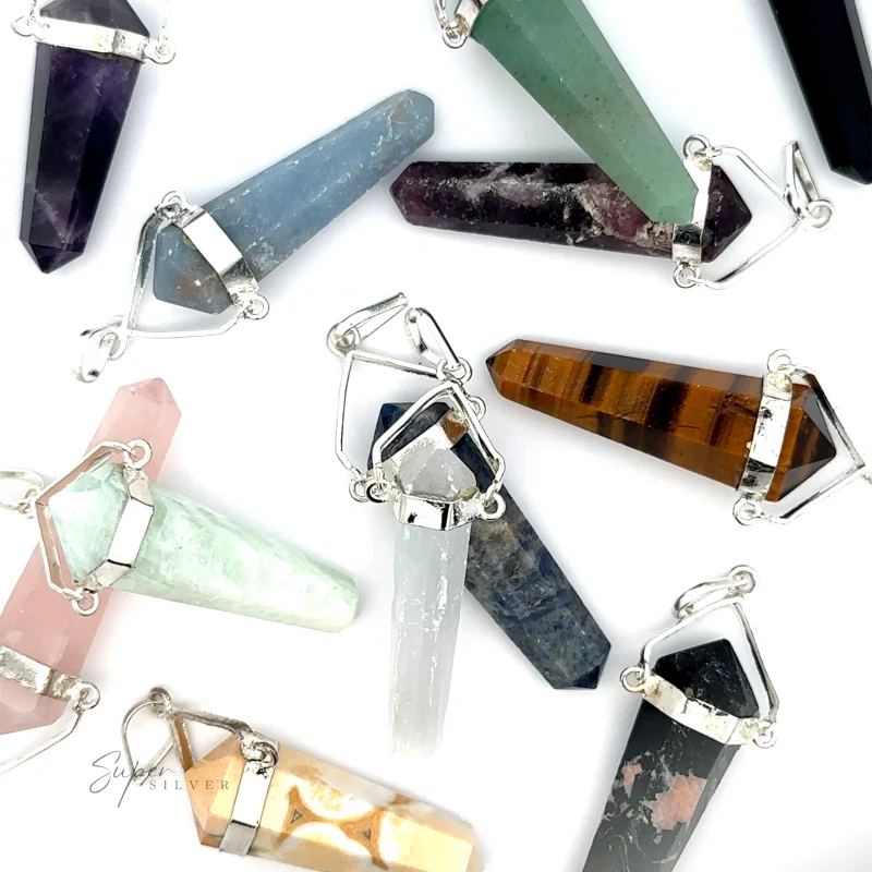 Raw Stone Swivel Pendant