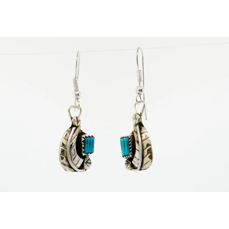 Zuni Handmade Turquoise Earrings