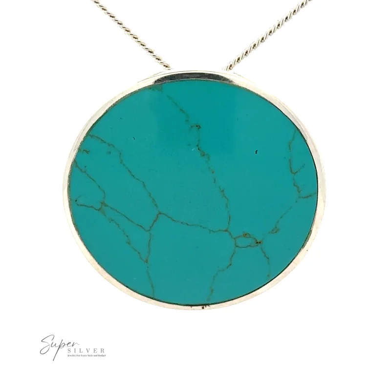 Large Round Turquoise Pendant