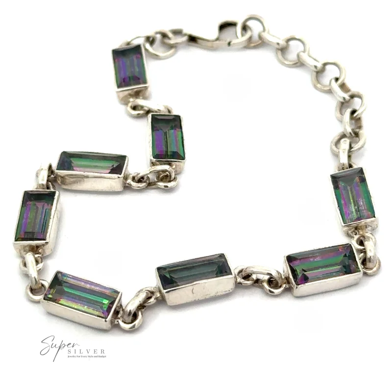 Rectangle Rainbow Mystic Topaz Bracelet