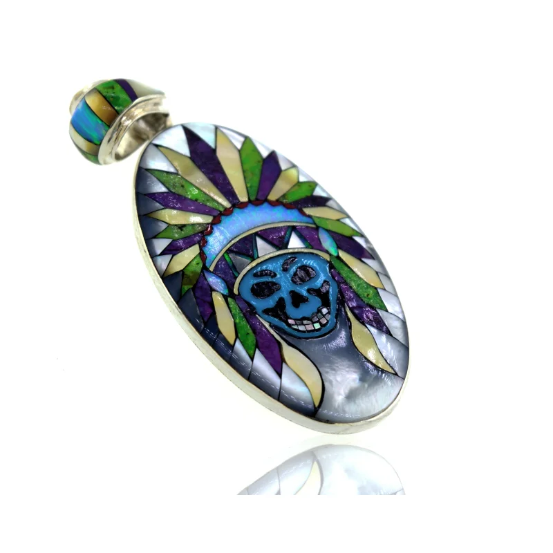 Handcrafted Chief Skull Pendant
