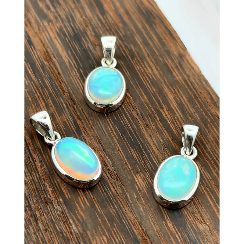 Oval Ethiopian Opal Pendant