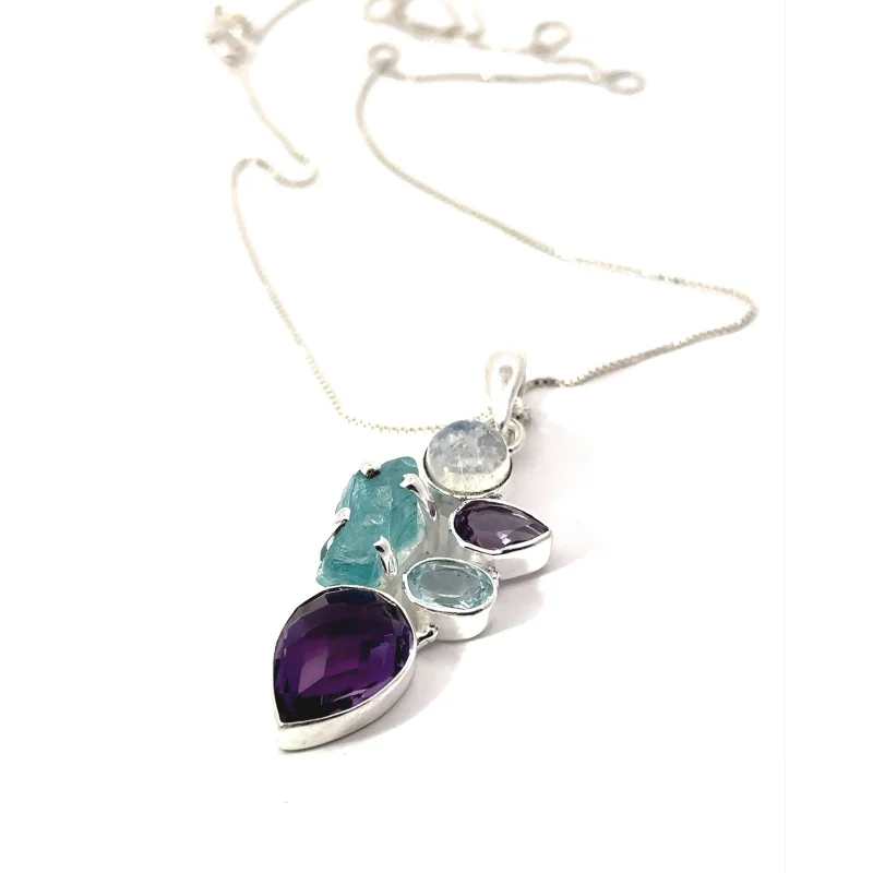 Amethyst Multi Stone Pendant