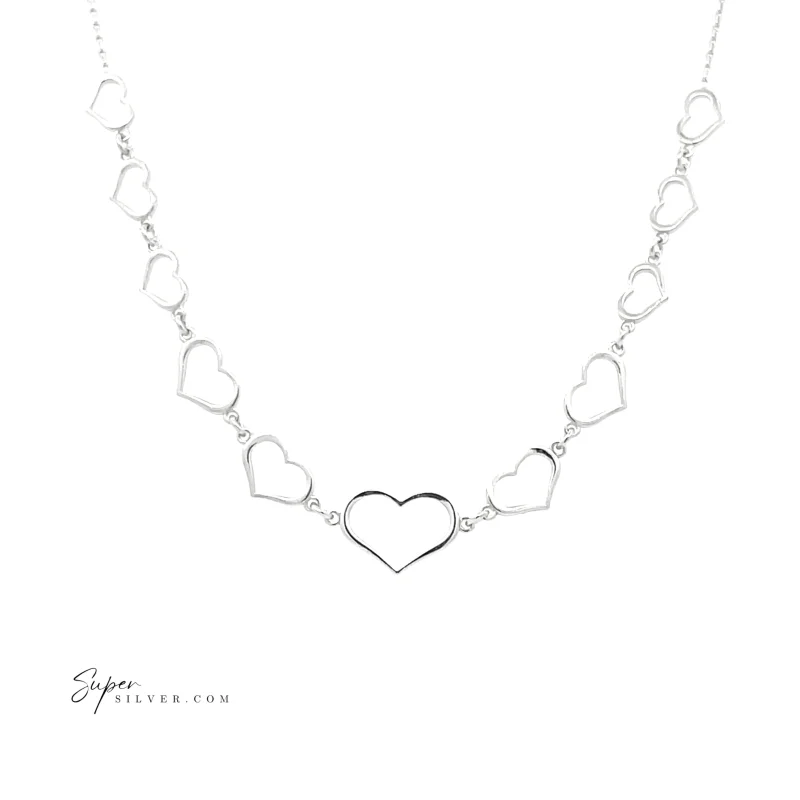 Graduated Heart Necklace