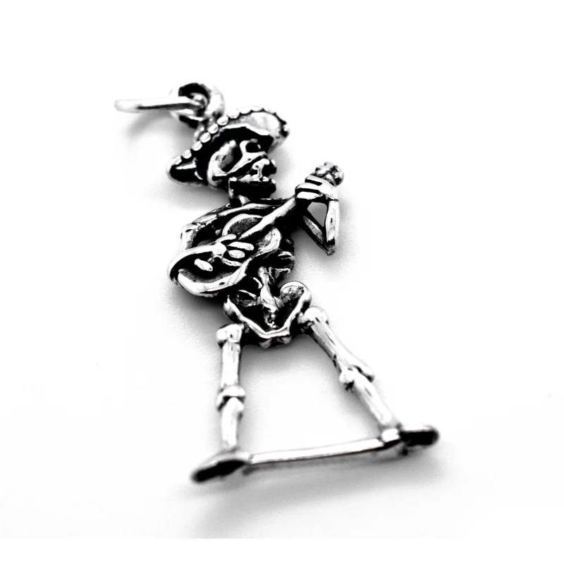 Mariachi Skeleton with Guitar Charm