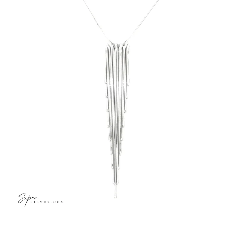 Silver Cascading Italian Chain Necklace