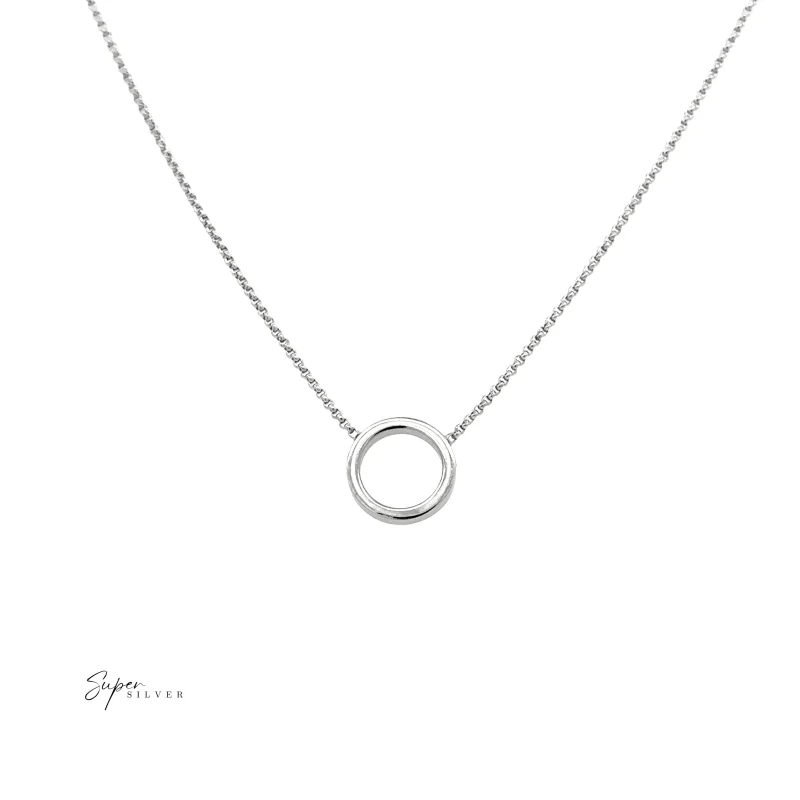 White Enso Necklace