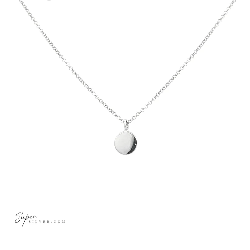 Flat Disk Necklace