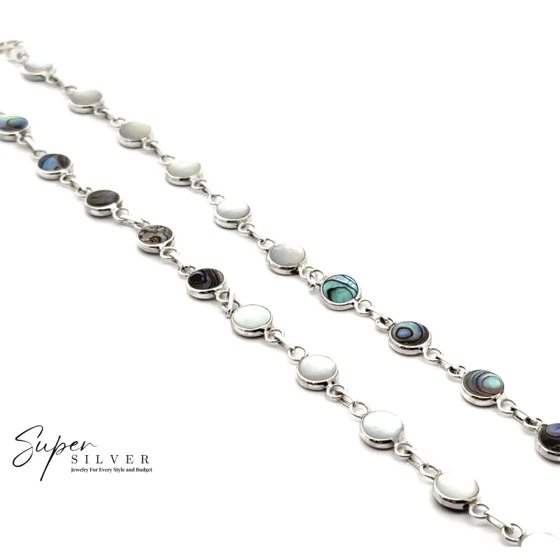 Reversable Round Inlay Stone Bracelet