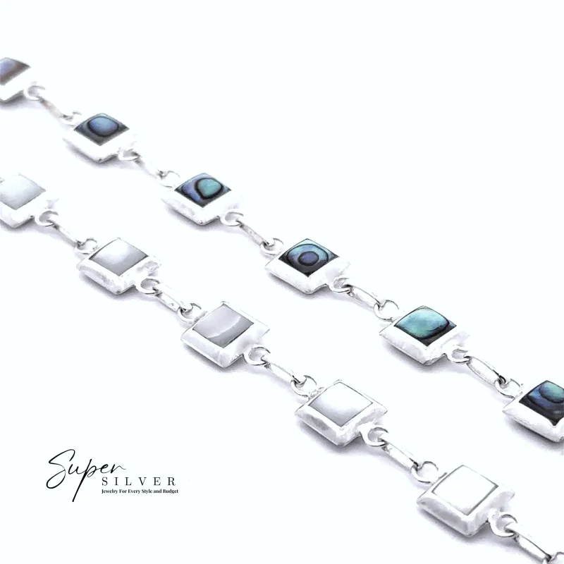 Reversable Square Stone Inlay Bracelet