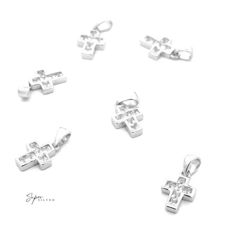 Tiny Cubic Zirconia  Cross