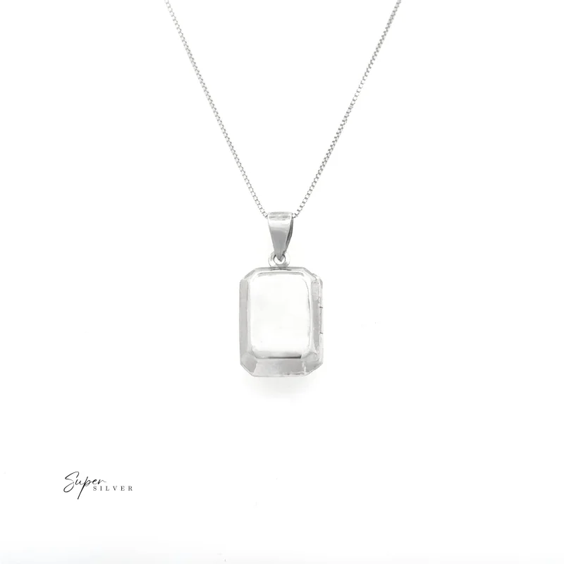 Beveled Edge Rectangular Locket