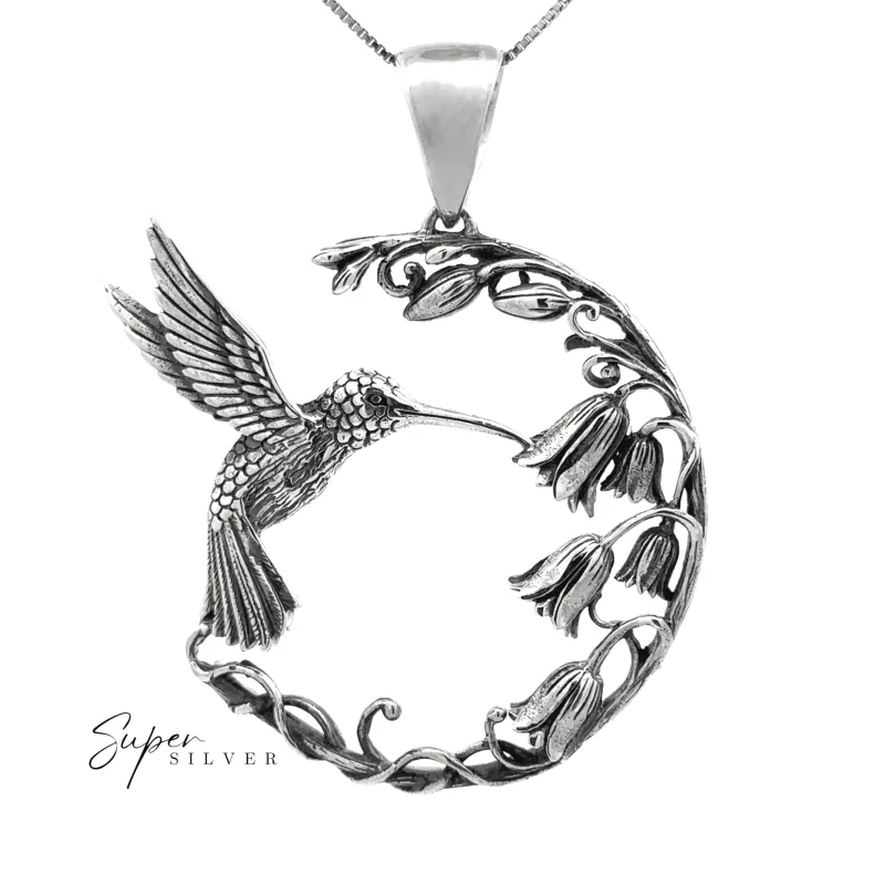 Floral Hummingbird Pendant