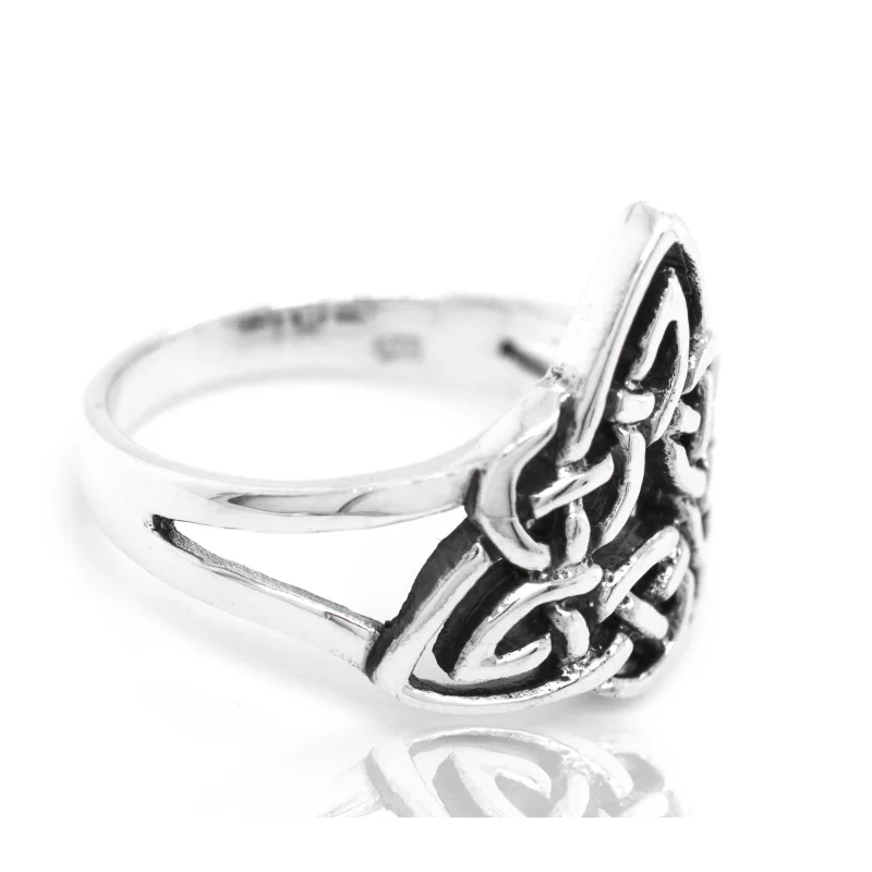 Triangle Shape Celtic Knot Design Ring