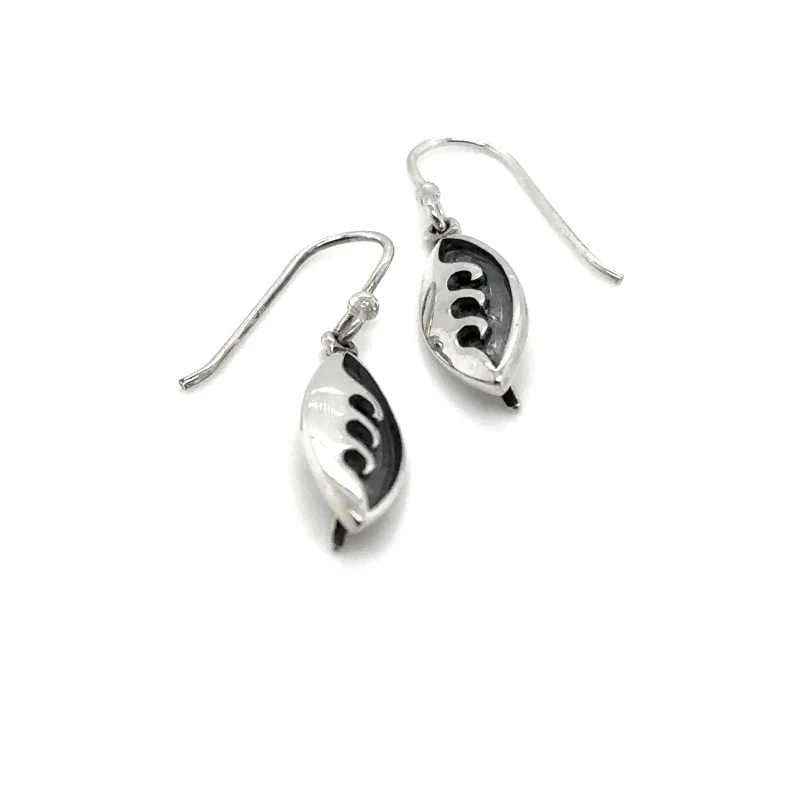 Surfboard Earrings With Wave Detail