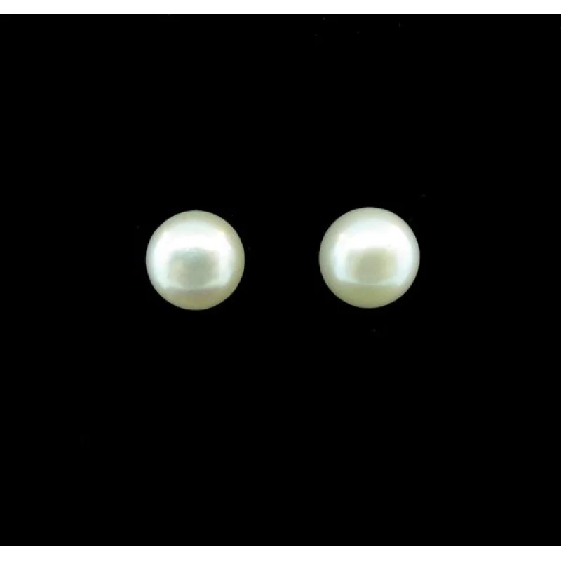 Synthetic Pearl Large Round Studs