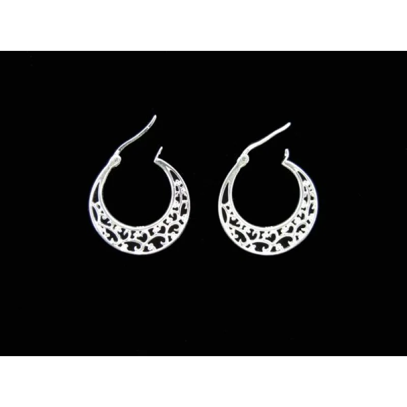 Small Flowers Hoops Earrings
