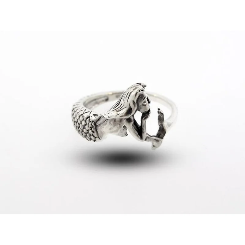 Sterling Silver Mermaid Band Ring
